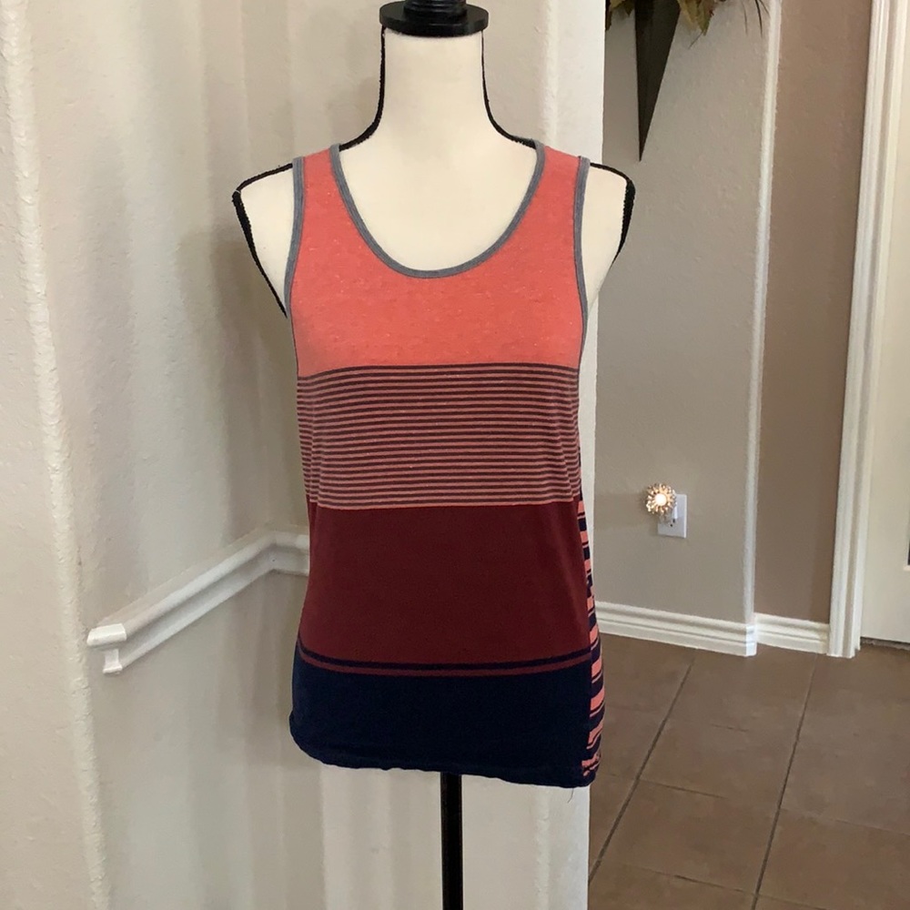 Aeropostale salmon, navy, maroon strip tank top Size XS